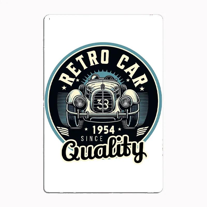 Retro Car Print Vintage Style Art Design Metal Print Sign Poster Garage Living Room Cinema Living Custom Tin Vintage Home Decor