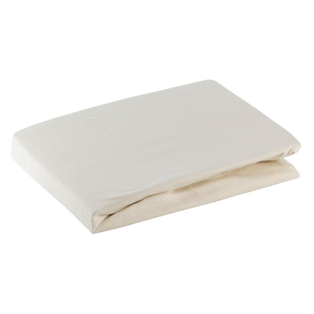 Prześcieradło Jersey Beżowe 90X200 +25Cm