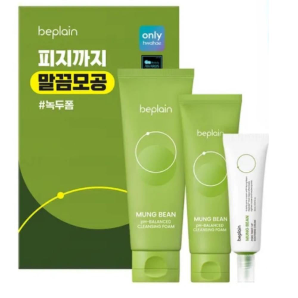 beplain Greenful pH-Balanced Cleansing Foam 200ml Special Set (120ml + 80ml + Soothing Cream 20ml)