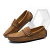 Fashion New Style Cowhide Men's Driving Shoes Retro Men's Loafers Casual Leather Shoes