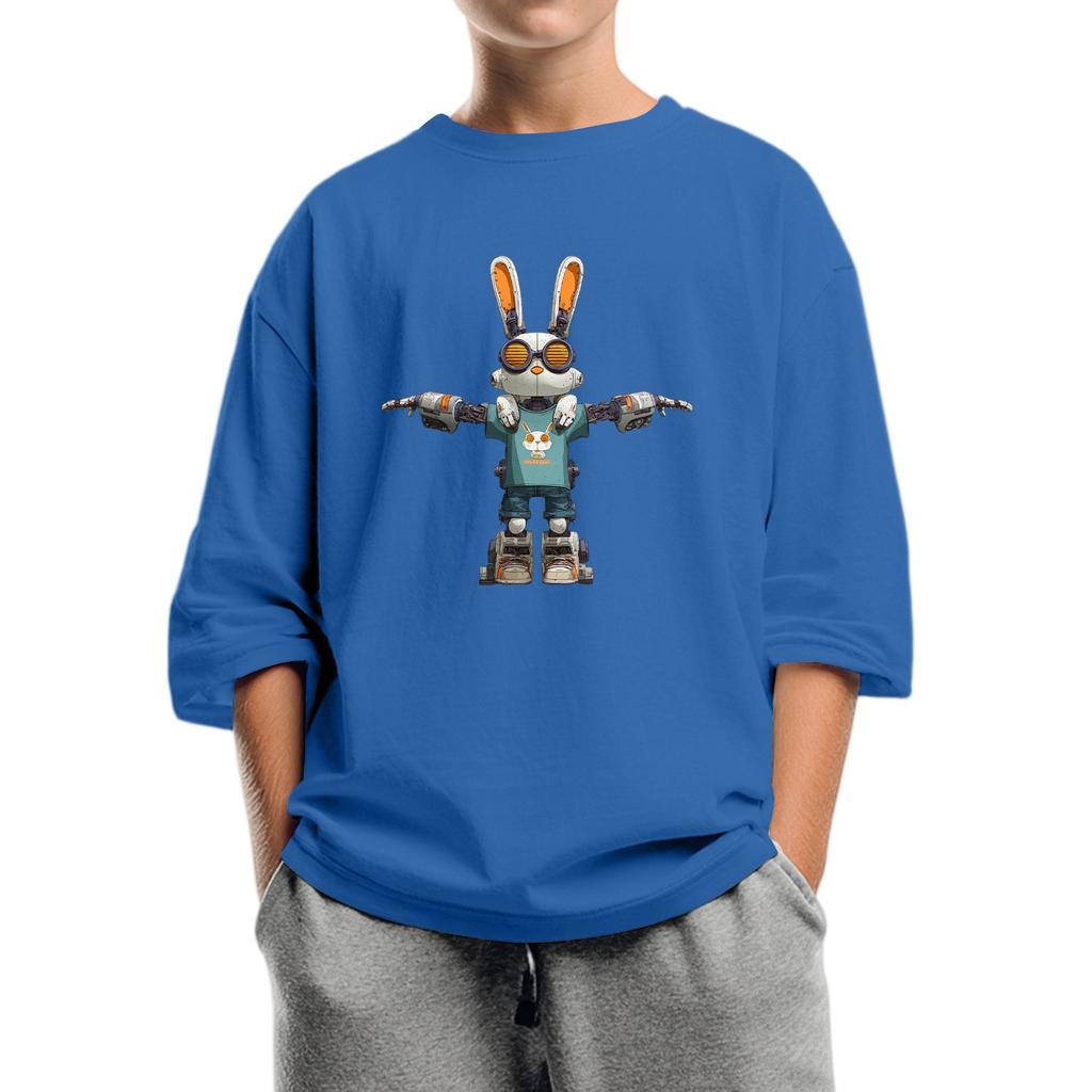 Children's Fashion Printed Round Neck Seven Sleeve Top Casual T-Shirt