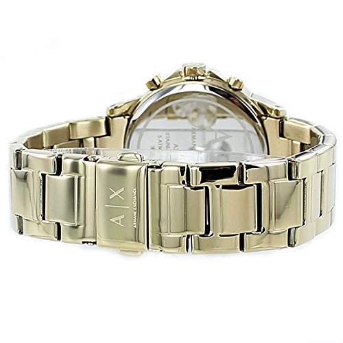 Armani Exchange Women's Chronograph Watch, 36mm, Shell Dial, Gold and Stainless Steel, AX4327
