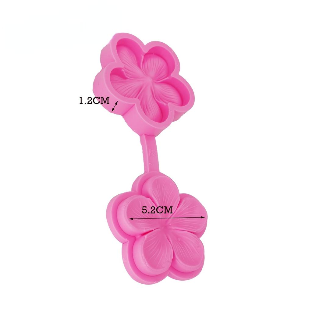 Pflaumenblüte 3D Silikonform Blume Pfirsichblüte Fondant Kuchen Dekoration DIY Zuckerhandwerk Kunstwerkzeuge Kleine Größe