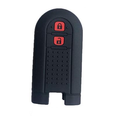 ZIAN Daihatsu Car 2 Button Smart Key Case Toyota Roomy Silicone Cover New Move Cast Sports Custom Designed for LA600S 2 Tanto/New (Black (Red Button))
