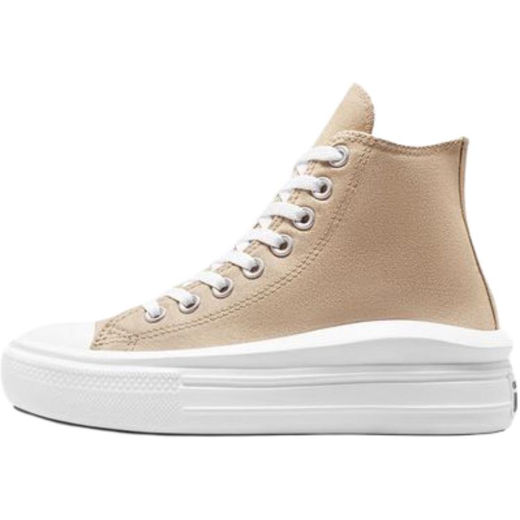 Converse All Star Move Versatile Comfortable High-Top Canvas Shoes Kids Sneakers Light-Brown A09819C