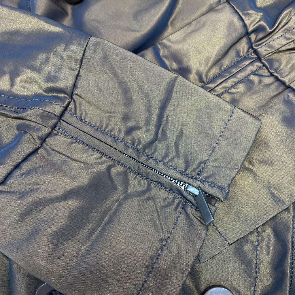 ISSEY MIYAKE IM33FA510 Bronze Metallic Color Zipper Design Trench Coat Coat 3 bronzeUsed