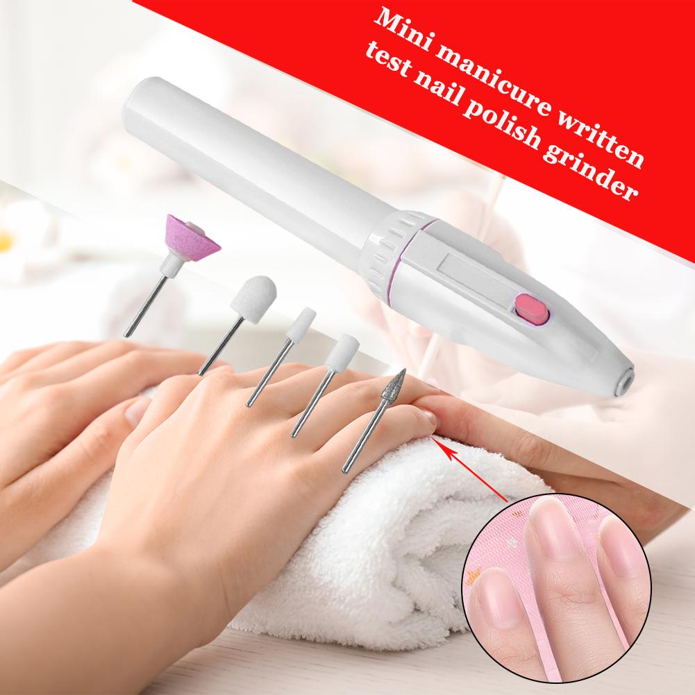 5 in 1 Electric Nail Drill Machine Cordless Portable Mini Nail Drill Professional Electric Nail File Set for Natural Nails
