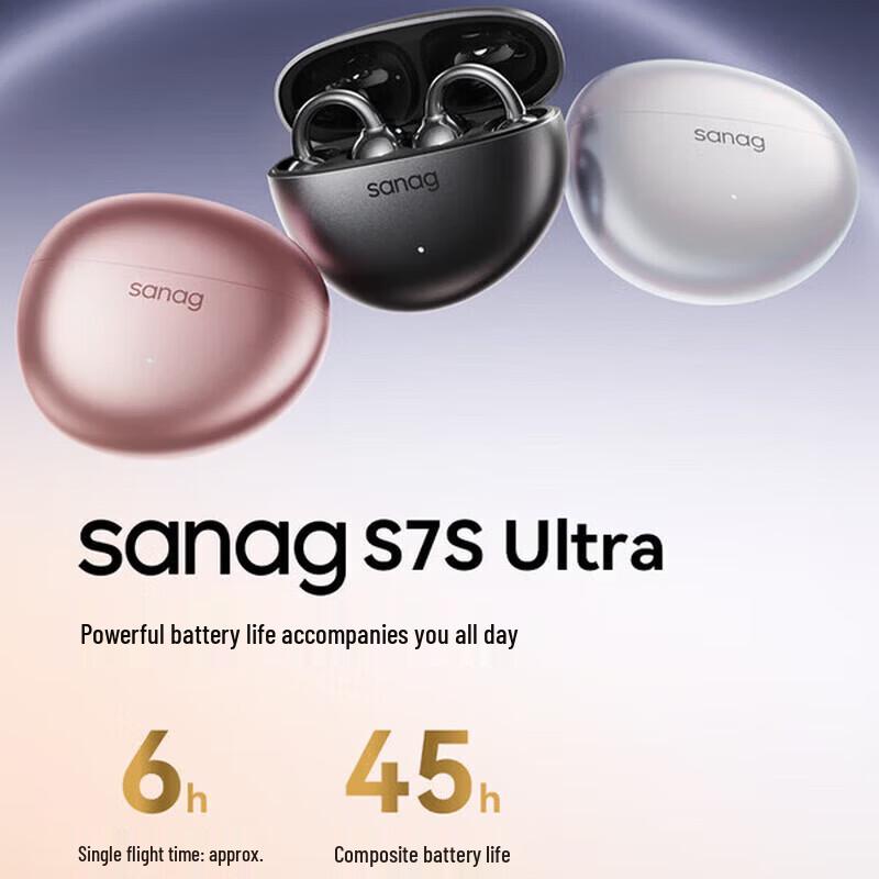 SANAG S7SUltra Open-Ear Clip Bluetooth Headset