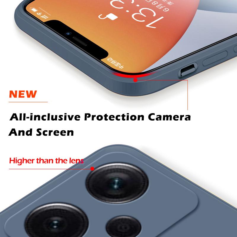 Für Redmi Note 12 Pro Hülle Quadratische Flüssigsilikon Handyhüllen Für Xiaomi Redmi Note 12 Pro Plus Note12Pro 4G Note12 Pro Weiche Hülle