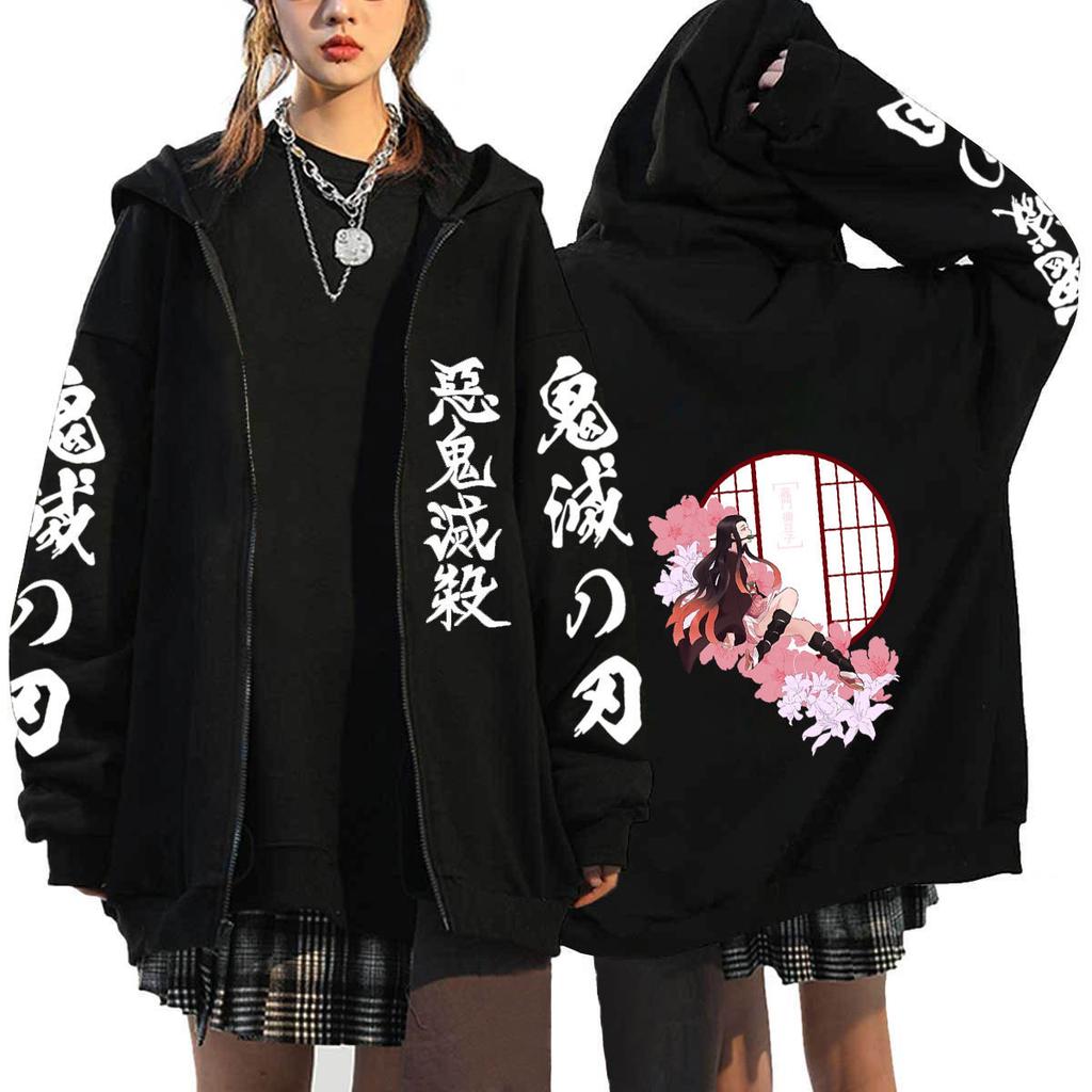 Japan cartoon comics Demon Slayer Zipper Printed Hoodie Fashionable Hoodie Unisex Top/Outerwear 0081