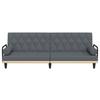 Vidaxl Foldable Sofa With Armrests, Dark Grey, Upholstered