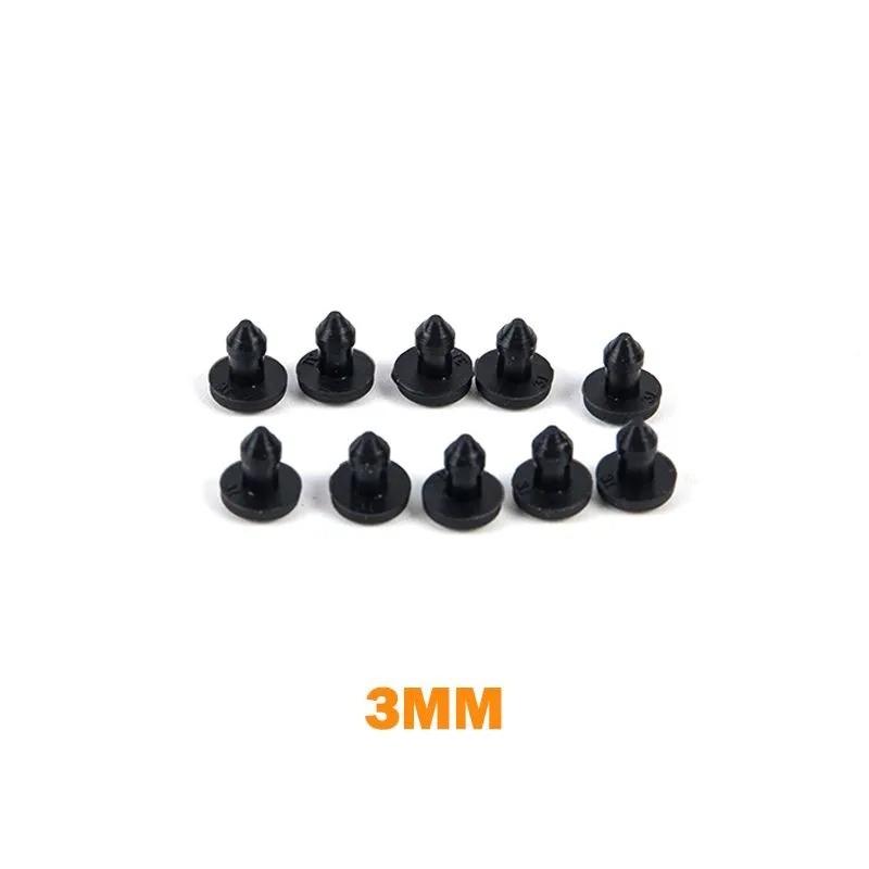 10PCS Black High Temperature Resistant Silicone Rubber Plugs, Buckle Type Anti-collision Feet