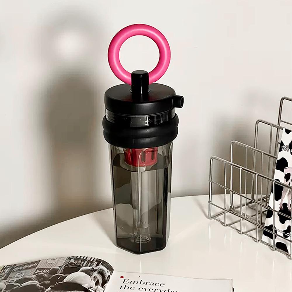 Portable Water Bottle Tea Strainers High Temperature Resistant Bottles with Straw