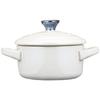 Le Creuset Hitzebeständiges Behälterpaar Petit Cocotte (mit Löffel) Kirschrot Weißer Glanz Kältebeständig Mikrowellengeeignet Hochzeit Braut