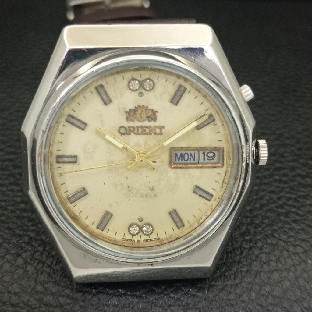 JAPAN VINTAGE ORIENT CRYSTAL AUTOMATIC 46941 MENS ORIGINAL DIAL WATCH a701889-5 R207-a701889