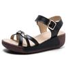 Womens Orthopedic Sandals Ankle Strap Wedge Beach Sandals Comfortable Flat Sandals Open Toe Women Flat Walking Shoes Ladies