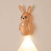 LED Three-color Changing Light Rabbit Wall Lamp Motion Sensor Light