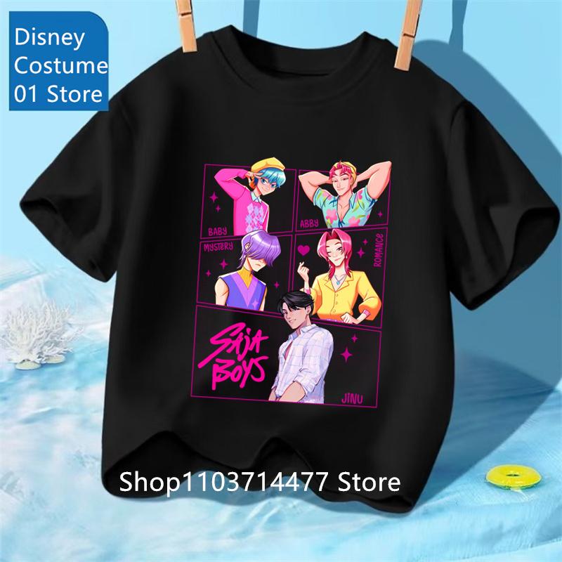 Hip Hop Kpop Lovci démonů Tričko kluk holky Vtipné Rumi Zoey Mira Trička Kreslené Korejské Ulzzang Dospívající Děti Crewneck Trička