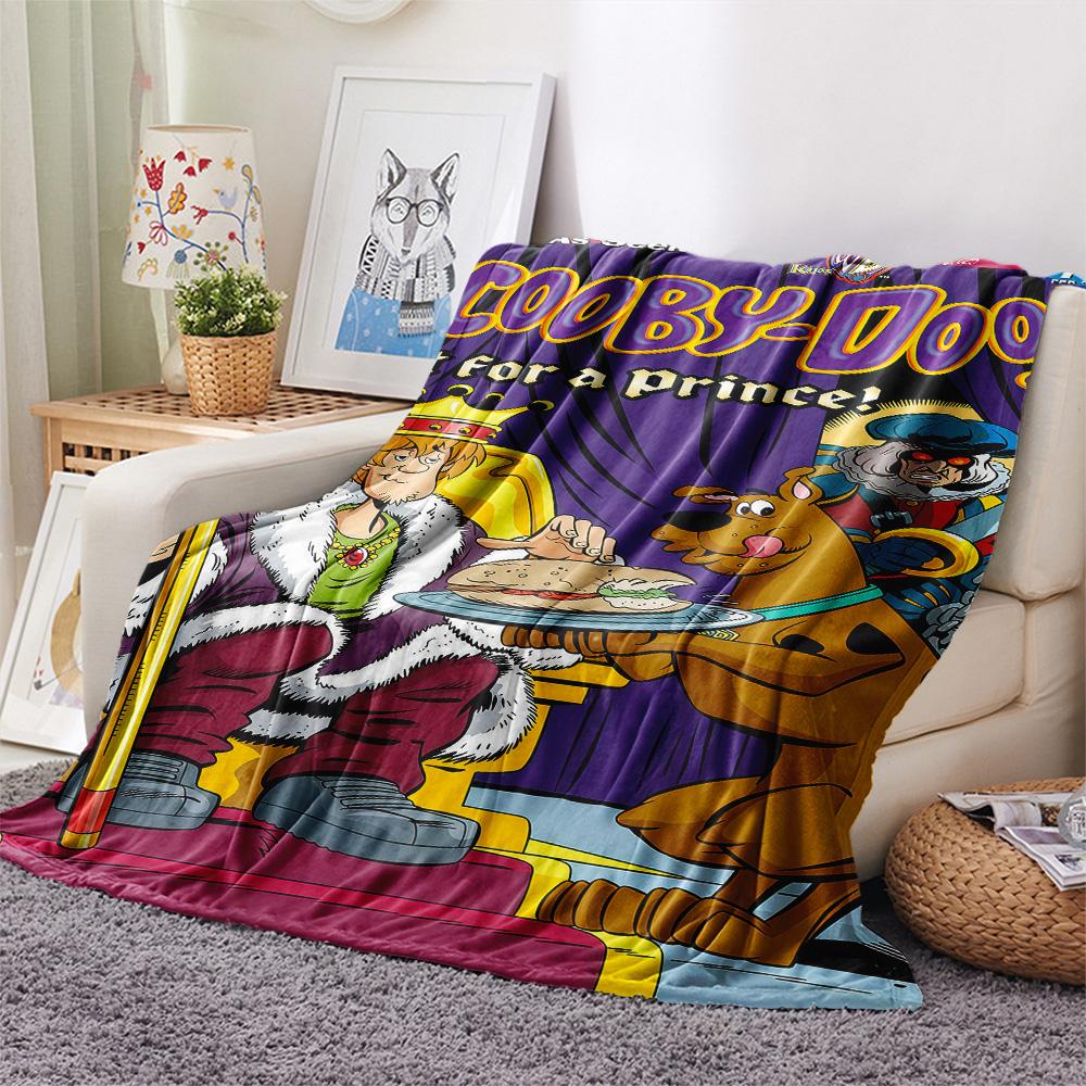 1 Stück Scooby-Doo Aufdruck Flanelldecke, Hohe Qualität, Bequem für alle Jahreszeiten, Heimdekoration, Wärme und Komfort, Perfekt für Weihnachtsgeschenke