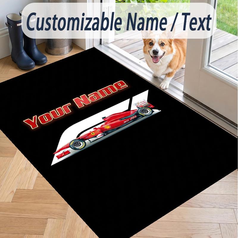Custom Text Printed Rug F1 Non Slip Floor Carpet For Home Room Decor