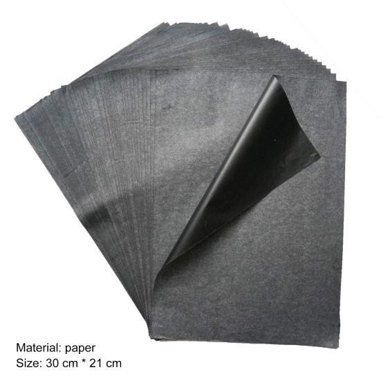 100 Sheets Carbon Transfer Paper Clear Reusable Erasable Anti-fade Copier Stencil Single-sided A4 Graphite Transfer Tracing Painting Copy Paper for