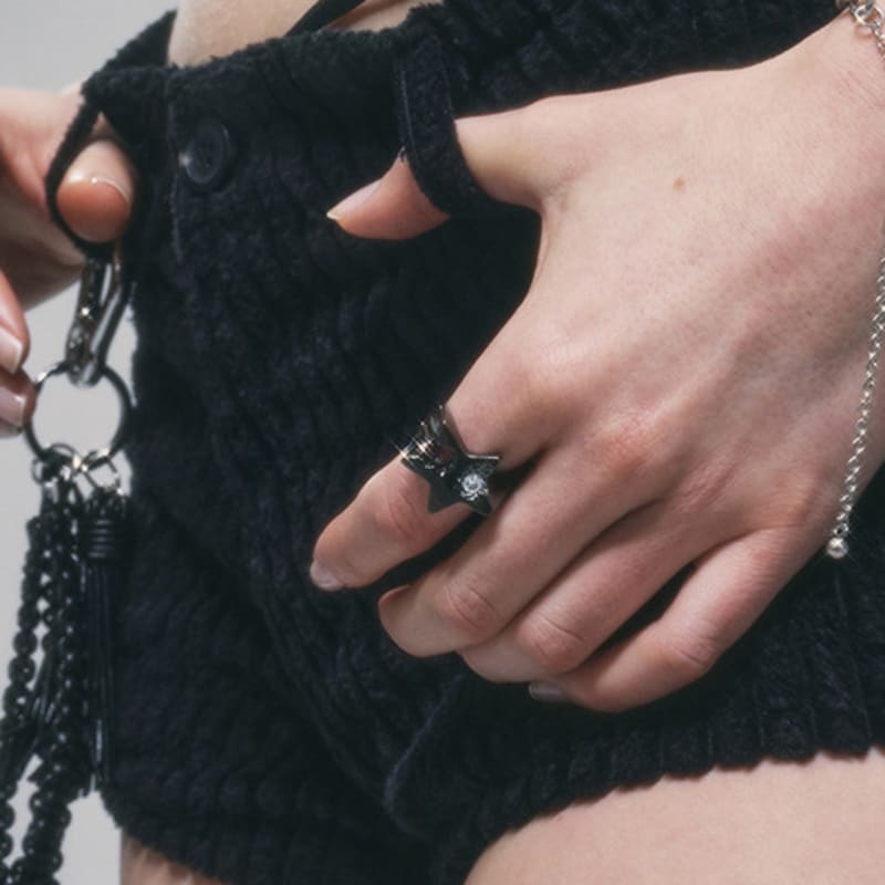 SENTIMENTS NO.308 [BLACK] STAR METEOR RING