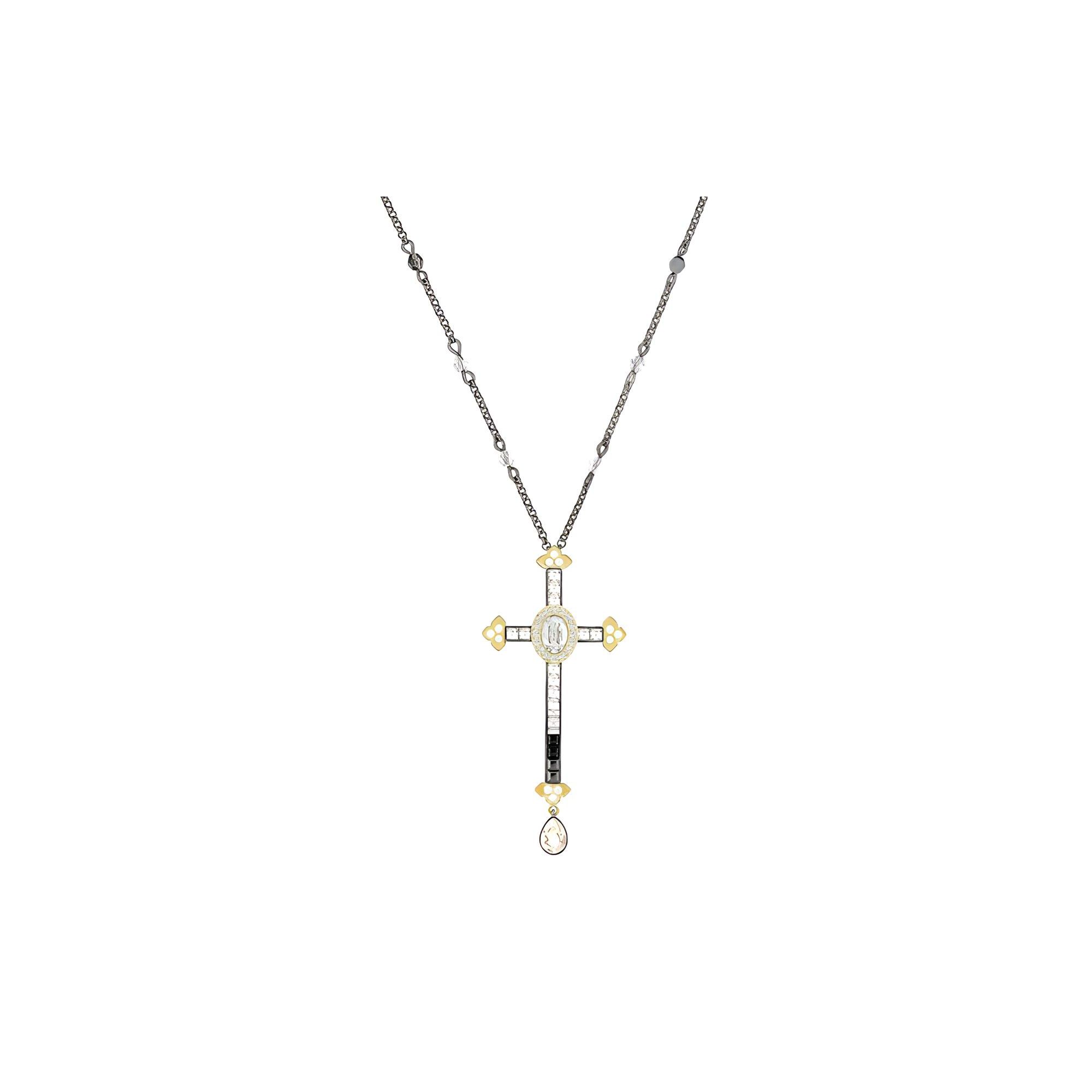 Swarovski Millennium Cross Decoration Crystal Necklace Women necklace Silver 5409396 F,Silver
