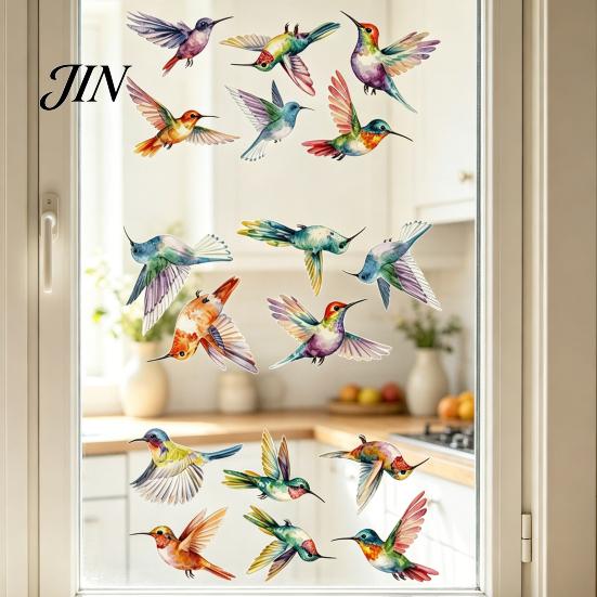 Flying Pet Protection Decal 3Pcs Static Bird Window Clings, Decals, Removable PVC Anti-Collision Bird-friendly Sticker Stickers for Glass Doors