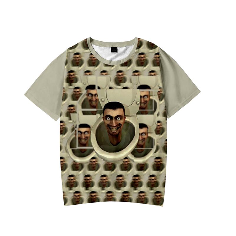 Sommer Damen Herren Kurzarm T-Shirt Skibidi Toilet Anime Fitnesskleidung Neues Herren T-Shirt Cosplay T-Shirt