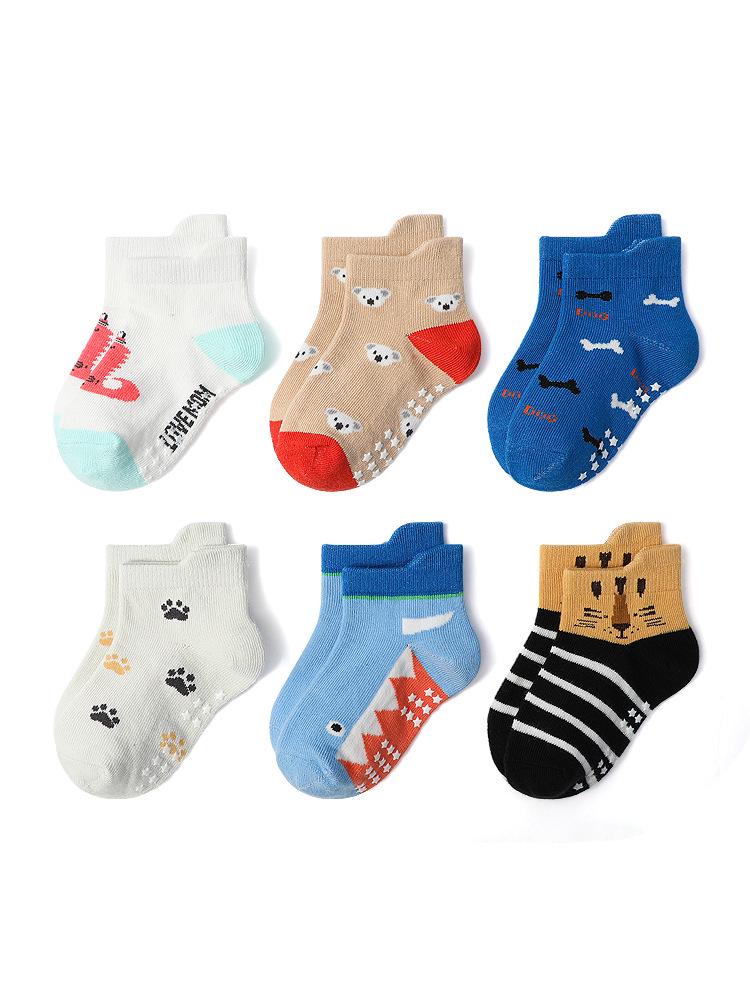 Striped Cartoon Non-slip Baby Boys' Breathable Socks