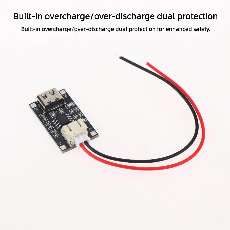 Tp4056 3.7V Lithium Battery Charging Module 1A Type-C Port Ph2.0 Terminal Overcurrent Protection Board
