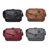Crossbody Bag Versatile Shoulder Bag for Women Solid Color Vintage Leather Bag