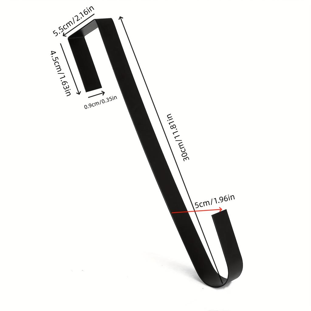 Metal Wreath Hanger designed for behind doors in a classic style with sturdy hooks to hang wreaths, bows and welcome signs Perfect for decorating