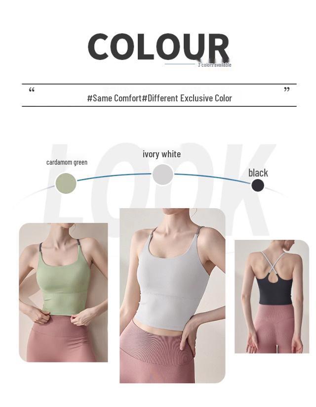 Women's Shockproof Push-Up Strappy Sports Bra - Color Block, Anti-Exposure, Perfect for Spring/Summer Fitness, Running, and Yoga.