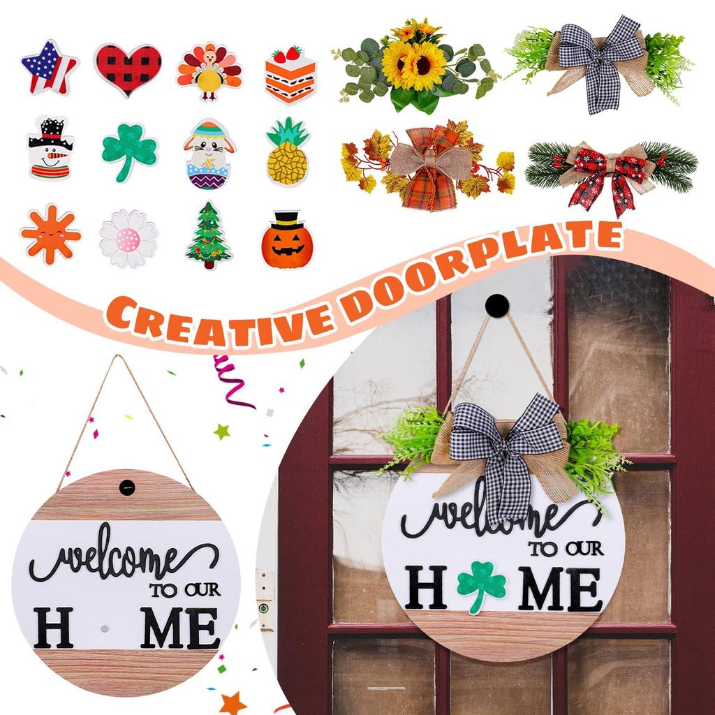 Doorplate Welcome Hanging Ornaments, DIY Halloween Party Decorations, Gifts For Friends And Family