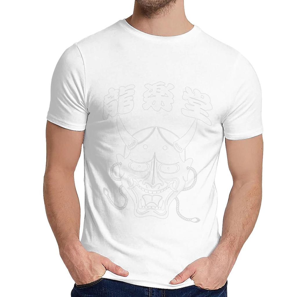 Japan Hannya Mask T Shirt Round Neck Harajuku Man Cotton Big Size T Shirt