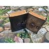 Book of shadows, Leather Journal, Triple Moon journal, Third Eye Crystal Stone, gave til ham, gave til henne, Leather Grimoire