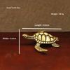 Solid Brass Sea Turtle Figurine Vintage Statue Ornament Tabletop Home Decor Craft Gift