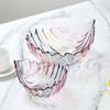 Contemporary Feathered Themed Glass Serving Dish Spacious And Stable For Fruits Treats Or Centerpiece Decoration