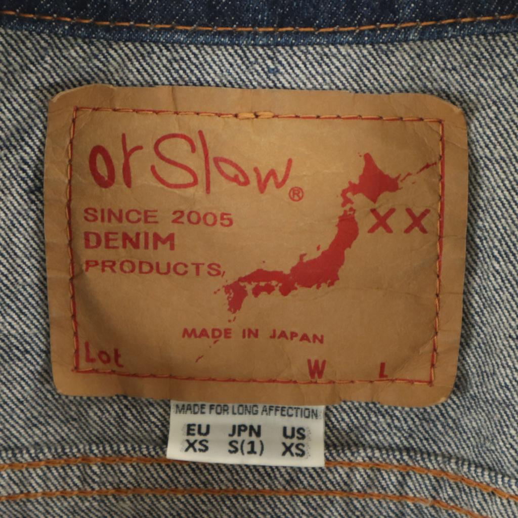 orSlow made in Japan Denim Jacket S Indigo Denim jacket trucker Women Used