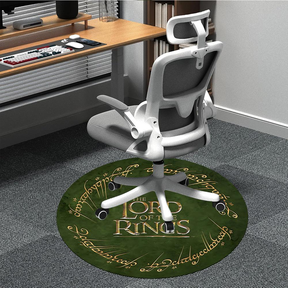 

1pc Lord Of The Rings Office Round Area Rug, Under Office Chairs Bedroom Living Room Home Decor a0926007 80cm by 80cm