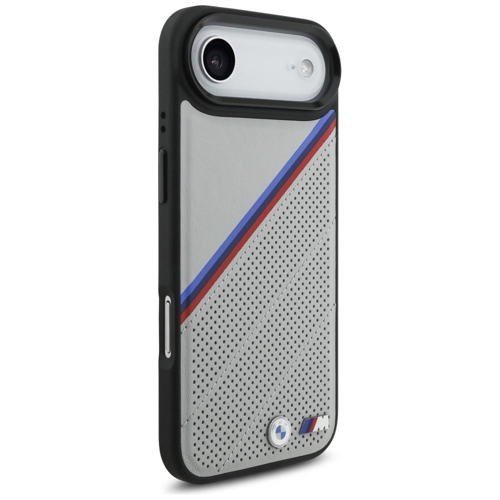 BMW M Tricolor Metal Logo MagSafe Case for iPhone Air Gray