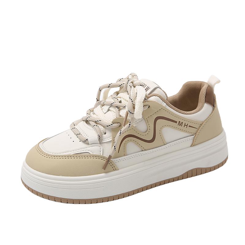 

Нові корейські туфлі Kawaii Pink Platform Sneakers Women Vintage Vulcanize Spring Summer Casual Tennis Women Flats Shoes 35 хакі
