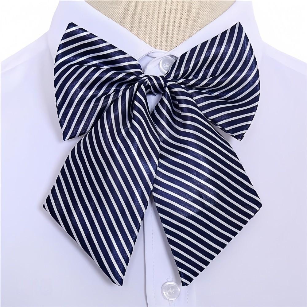 Korean Style Women Necktie Stripe Ladies Neck Wear Fashion Cravat Bank Teller