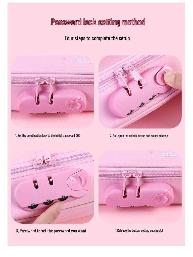 Extra-Large Password Lock Pencil Case with Four-Layer Design