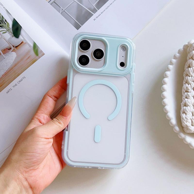 Apple 17 Pro Max Magnetic Soft Case: iPhone 14-16 Airbag Drop-proof Protective Cover