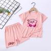 New Kirbys Children Short Pyjama Set Game Character Print Two Piece Suit Girls Summer Casual Homewear Kawaii Kids Clothing Gifts
