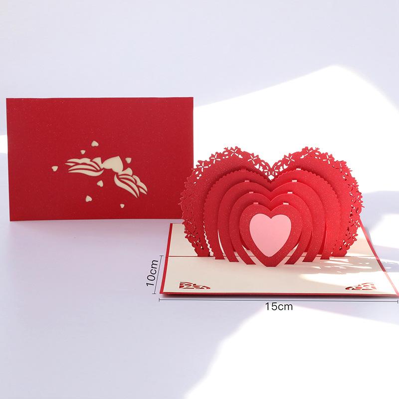 

Love 3D Pop Up Card With Envelope Stickers