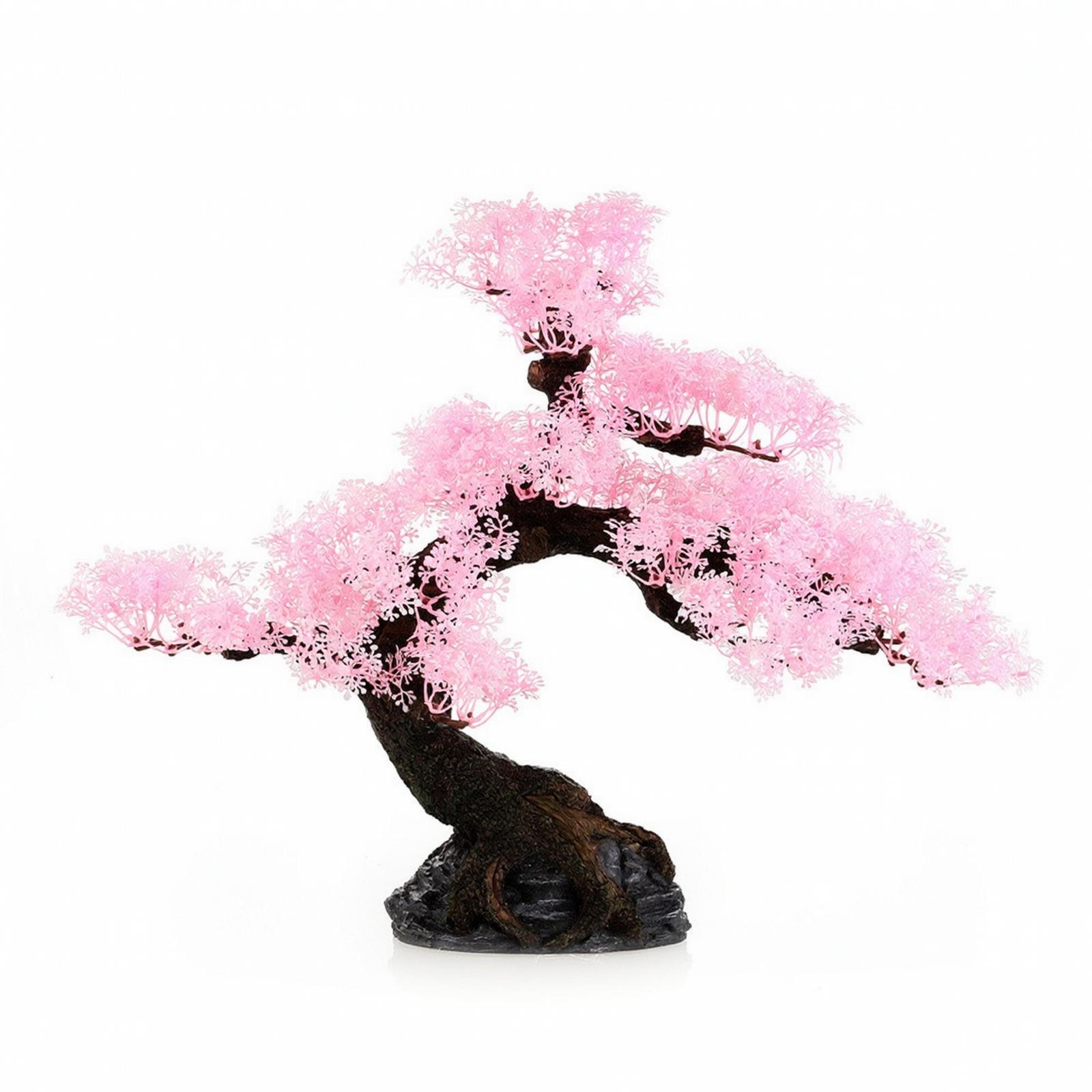PE Aquarium Landschaftsbaum mit Laub für Aquarien white