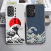 Japanische Welle Kanagawa Surfen Stoßfeste Handyhülle für Samsung A17 A16 A15 A14 A37 A57 A36 A56 A26 A35 A55 A25 A34 A54 A24 A13